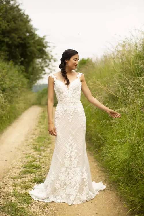 Lucia Gorgeous Contemporary Lace Bridal Gown Nicki Flynn